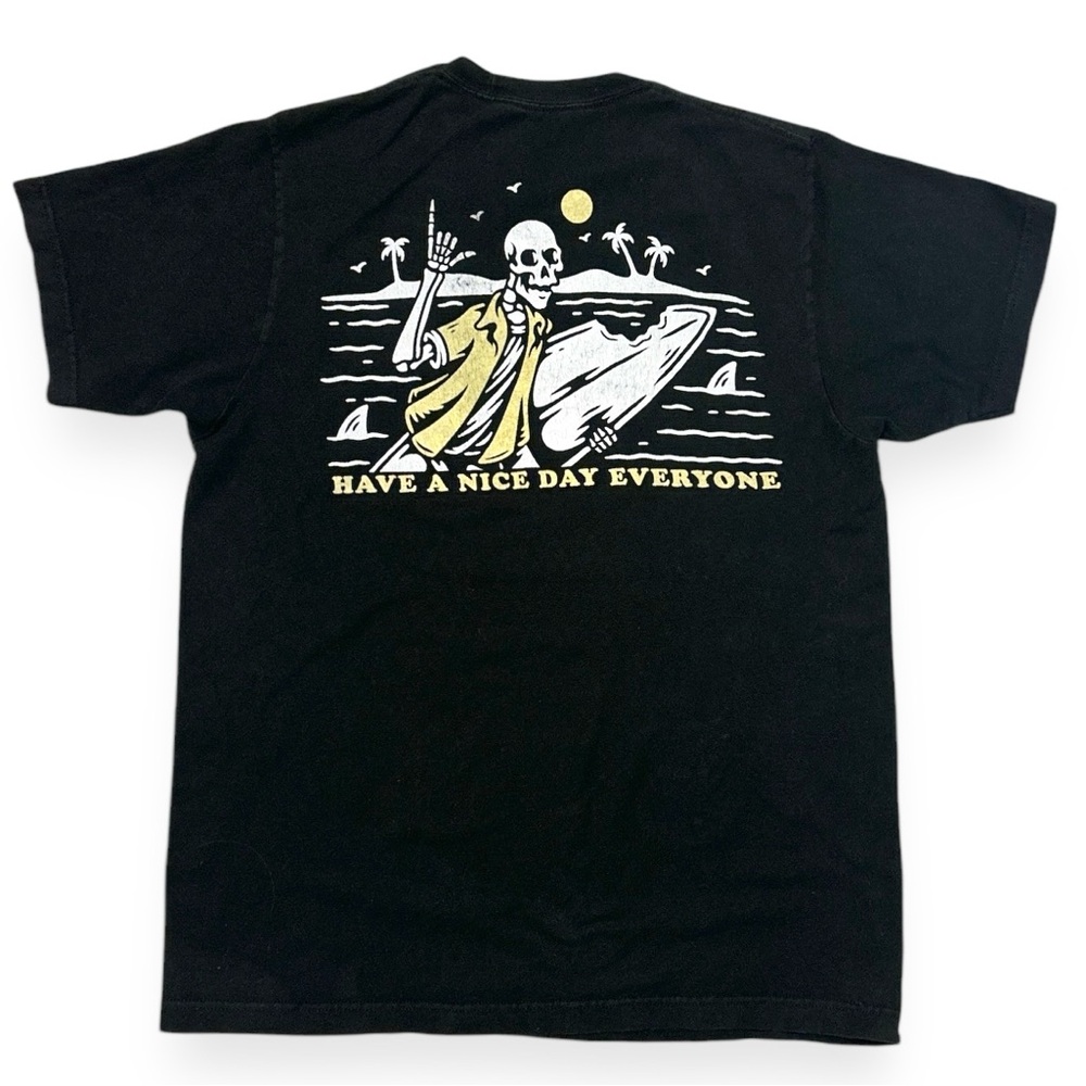 CALL YOUR MOTHER Black Crew Neck Shirt Shark Bait Beach